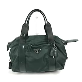 Prada-Sac à main Prada BR3697 avec logo triangle-Vert