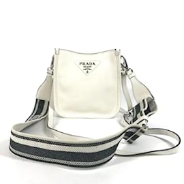 Prada-Sac pochette croisé Prada 1BH191-Blanc