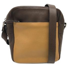 Prada Brown Leather Shoulder Bag Brown