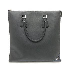 Prada 2VG079 Black Leather Tote Bag Black