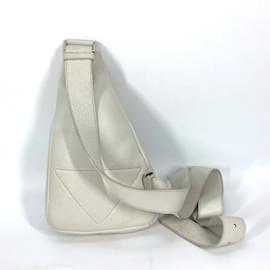 Prada-Prada 2VZ098 Triangle Logo Shoulder Bag-White