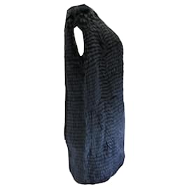 Ralph Lauren-Ralph Lauren Collection Blue Silk Lined Lamb Shearling Vest-Blue