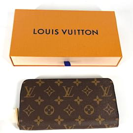 Louis Vuitton-Portefeuille long zippé Monogram Louis Vuitton-Marron