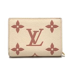 Louis Vuitton-Portefeuille bi-fold Monogram Empreinte Louis Vuitton-Beige