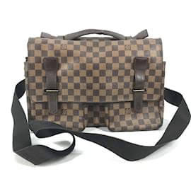 Louis Vuitton-Sac messager croisé Damier N42270 de Louis Vuitton-Marron