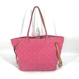 Louis Vuitton-Sac tote en denim avec appliqué Monogram Louis Vuitton-Rose