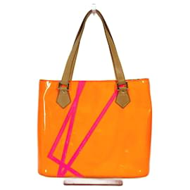 Louis Vuitton-Sac à épaule Louis Vuitton Monogram Vernis Fluo Édition Limitée Noël 2002-Orange