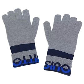 Louis Vuitton Gray Wool Gloves Brown
