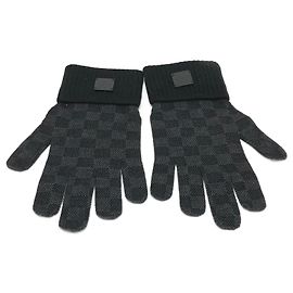 Guanti Damier Graphite Louis Vuitton M77992 Nero