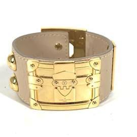 Louis Vuitton-Bracelet en cuir beige Louis Vuitton-Beige