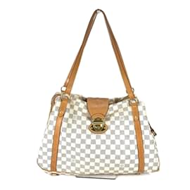 Louis Vuitton-Sac à épaule Damier Azur N42220 de Louis Vuitton-Blanc