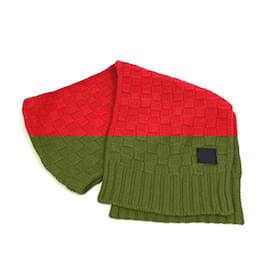 Louis Vuitton-Écharpe en tricot rouge Louis Vuitton-Rouge