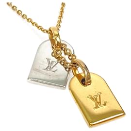 Louis Vuitton-Collier de tag de nom miniature Monogram Nanogram M63141 de Louis Vuitton-Doré