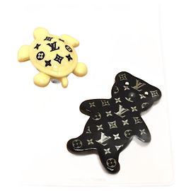 Louis Vuitton Monogram Teddy Bear Turtle Brooch Brown