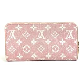 Louis Vuitton-Portefeuille long en denim Monogram Louis Vuitton-Rose