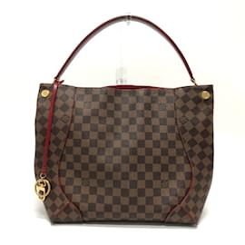 Louis Vuitton-Sac à épaule Damier Louis Vuitton-Marron