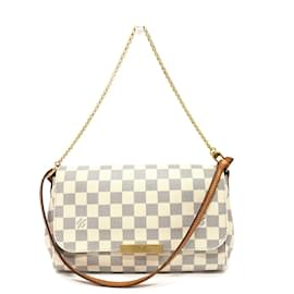 Louis Vuitton-Sac à épaule Damier Azur N41275 de Louis Vuitton-Blanc