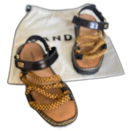 Sandali Sandro in corda color cognac Cognac