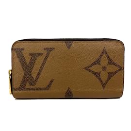 Louis Vuitton-Portefeuille long zippé Monogram géant Louis Vuitton-Marron