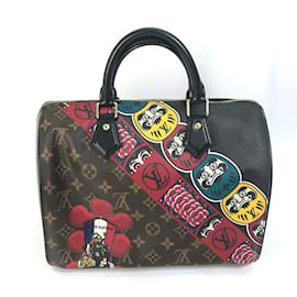 Louis Vuitton-Sac Duffle Mini Daruma Kabuki Kansai Yamamoto Monogram Louis Vuitton-Marron