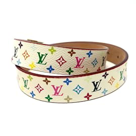 Louis Vuitton-Ceinture Monogram Multicolore Louis Vuitton-Blanc