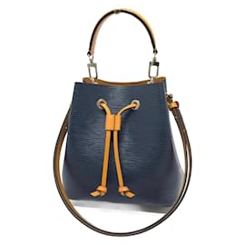 Louis Vuitton-Sac à épaule bicolore Epi M53610 de Louis Vuitton-Bleu Marine