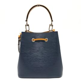 Louis Vuitton-Sac à épaule bicolore Epi M53610 de Louis Vuitton-Bleu Marine