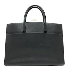 Hermès-Sac fourre-tout en cuir noir Hermes-Noir