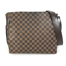 Louis Vuitton-Sac à épaule Louis Vuitton Damier Ebene marron-Marron