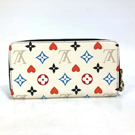 Louis Vuitton-Portefeuille long Louis Vuitton M57491 Heart Monogram Multicolore Game-Blanc