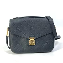 Louis Vuitton-Louis Vuitton Monogram Empreinte Crossbody Shoulder Bag-Black