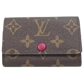 Louis Vuitton-Étui à clés 6 anneaux Monogram Louis Vuitton-Marron