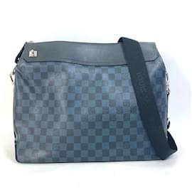 Louis Vuitton-Louis Vuitton N41348 Damier Cobalt Crossbody Shoulder Bag-Navy blue