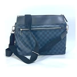 Louis Vuitton-Louis Vuitton N41348 Damier Cobalt Crossbody Shoulder Bag-Navy blue