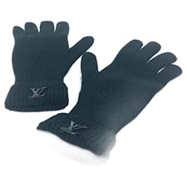 Louis Vuitton-Louis Vuitton M77960 Black Gloves-Black