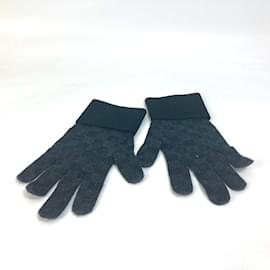 Louis Vuitton-Louis Vuitton M77992 Damier Graphite Gloves-Black