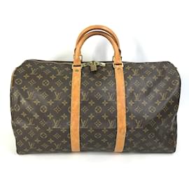 Louis Vuitton-Sac de voyage Monogram Louis Vuitton-Marron