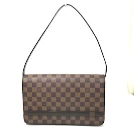 Louis Vuitton-Sac à épaule Damier Louis Vuitton-Marron