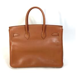 Hermès-Hermes Turn Lock Handbag in Noisette Brown-Brown