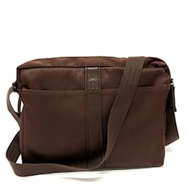 Hermès-Hermes Brown Cloth Shoulder Bag-Brown