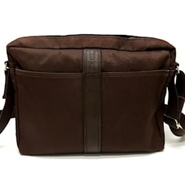 Hermès-Hermes Brown Cloth Shoulder Bag-Brown