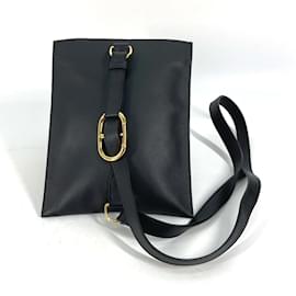 Hermès-Hermes Black Leather Shoulder Bag-Black