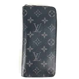 Louis Vuitton-Louis Vuitton Monogram Eclipse Zip Around Long Wallet-Black