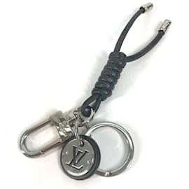 Louis Vuitton-Louis Vuitton M67224 Damier Graphite Bag Charm Key Holder-Black