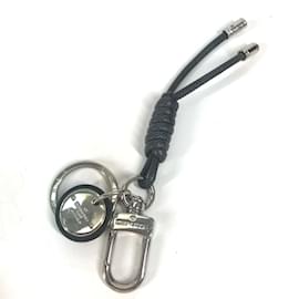 Louis Vuitton-Louis Vuitton M67224 Damier Graphite Bag Charm Key Holder-Black