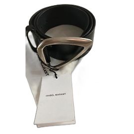 Isabel Marant Black Leather Belt Black