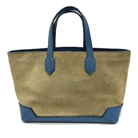 Hermès-Sac fourre-tout en cuir d'agate bleue Hermes-Bleu