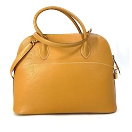 Hermès-Sac à main en cuir beige Hermes-Beige