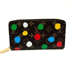 Louis Vuitton-Portefeuille long Louis Vuitton Monogram Yayoi Kusama-Marron