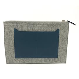 Hermès-Hermes Gray Clutch Bag-Brown